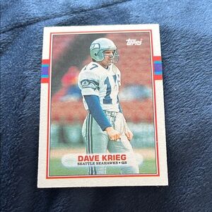 Topps Seattle Seahawks QB Card with Blue and Red Accents